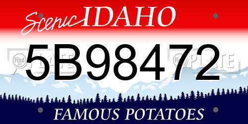5B98472 Idaho License Plate