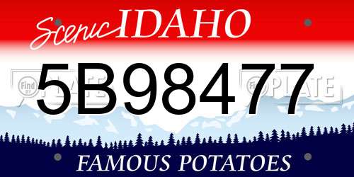 5B98477 Idaho License Plate
