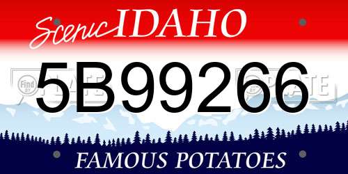 5B99266 Idaho License Plate