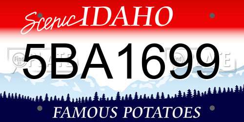 5BA1699 Idaho License Plate