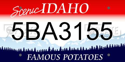 5BA3155 Idaho License Plate