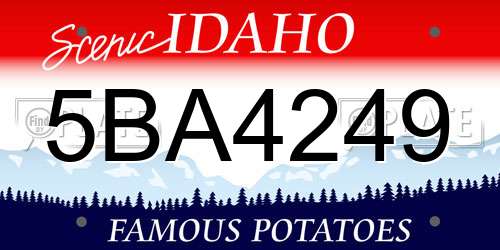 5BA4249 Idaho License Plate