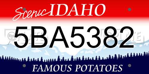5BA5382 Idaho License Plate