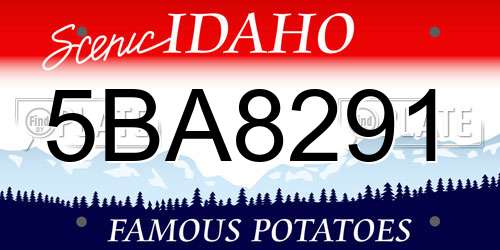 5BA8291 Idaho License Plate