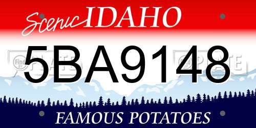 5BA9148 Idaho License Plate