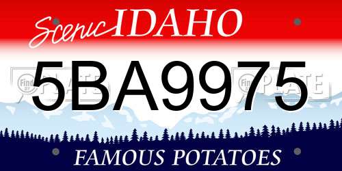 5BA9975 Idaho License Plate