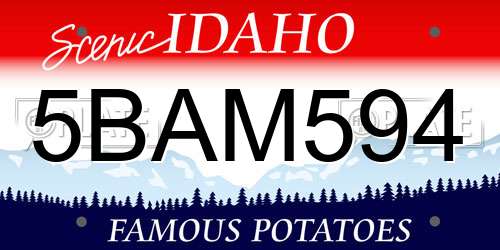 5BAM594 Idaho License Plate