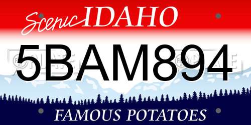 5BAM894 Idaho License Plate