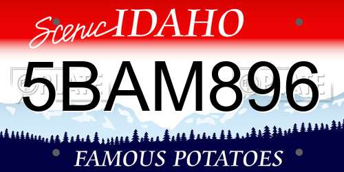 5BAM896 Idaho License Plate
