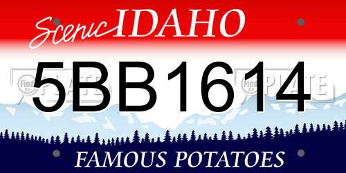 5BB1614 Idaho License Plate