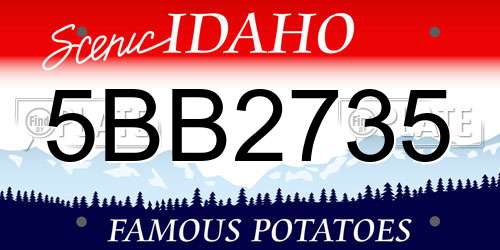 5BB2735 Idaho License Plate
