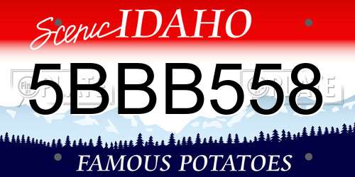 5BBB558 Idaho License Plate