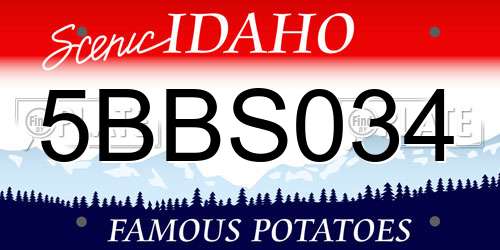 5BBS034 Idaho License Plate