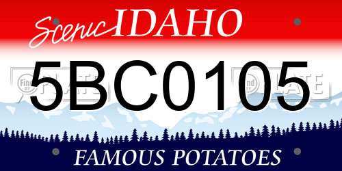 5BC0105 Idaho License Plate