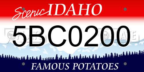 5BC0200 Idaho License Plate