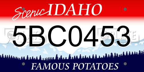 5BC0453 Idaho License Plate