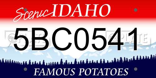 5BC0541 Idaho License Plate