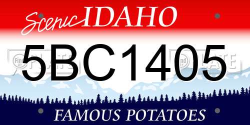 5BC1405 Idaho License Plate