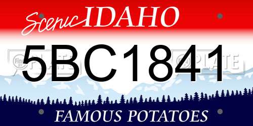 5BC1841 Idaho License Plate