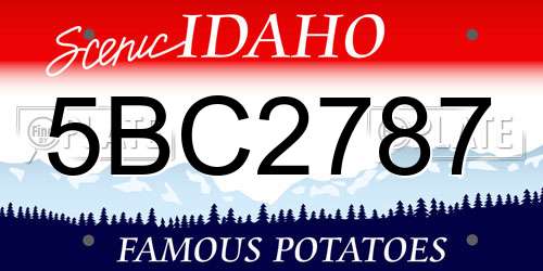 5BC2787 Idaho License Plate