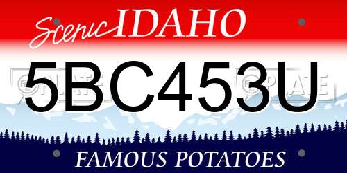 5BC453U Idaho License Plate