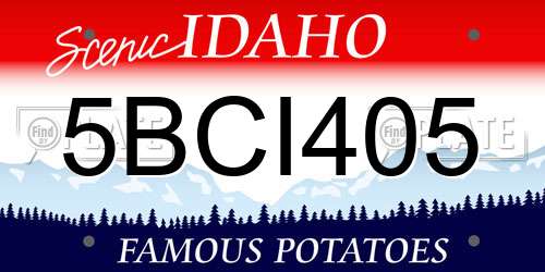5BCI405 Idaho License Plate
