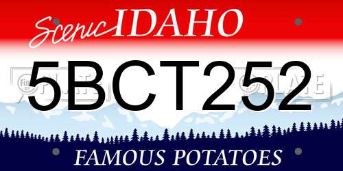 5BCT252 Idaho License Plate