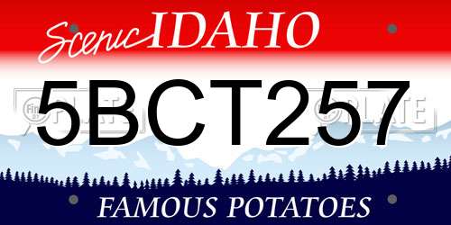 5BCT257 Idaho License Plate