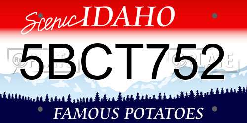5BCT752 Idaho License Plate