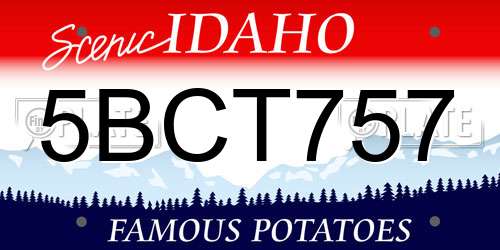 5BCT757 Idaho License Plate