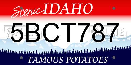 5BCT787 Idaho License Plate