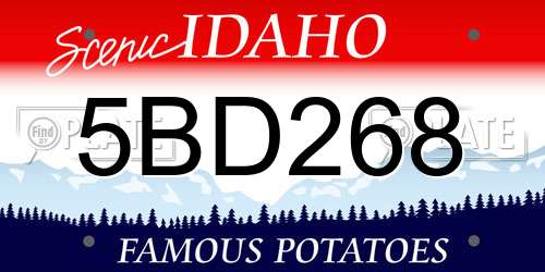 5BD268 Idaho License Plate