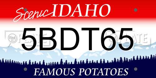 5BDT65 Idaho License Plate