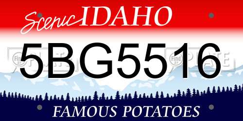 5BG5516 Idaho License Plate