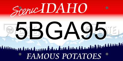 5BGA95 Idaho License Plate