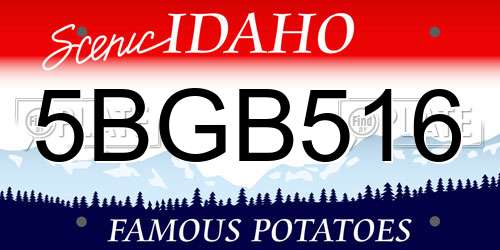 5BGB516 Idaho License Plate