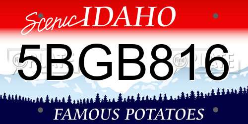5BGB816 Idaho License Plate