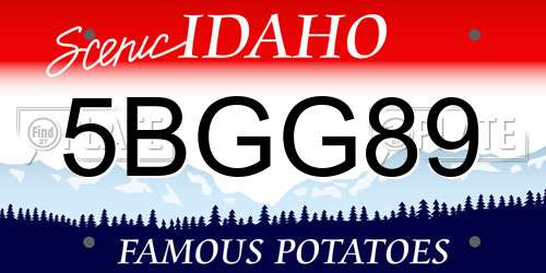 5BGG89 Idaho License Plate