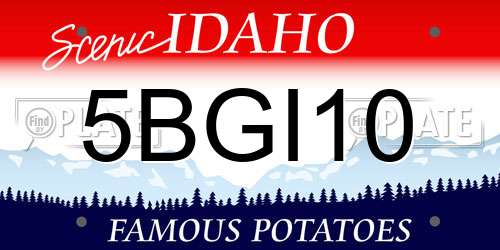 5BGI10 Idaho License Plate