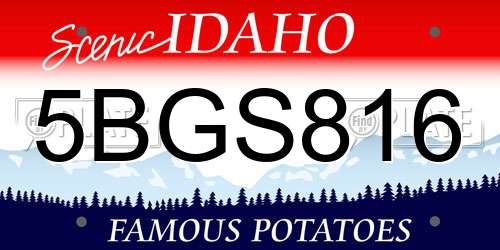 5BGS816 Idaho License Plate