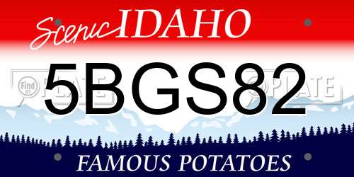 5BGS82 Idaho License Plate
