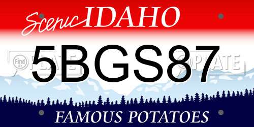 5BGS87 Idaho License Plate