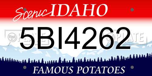 5BI4262 Idaho License Plate