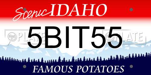 5BIT55 Idaho License Plate