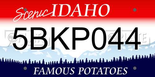 5BKP044 Idaho License Plate