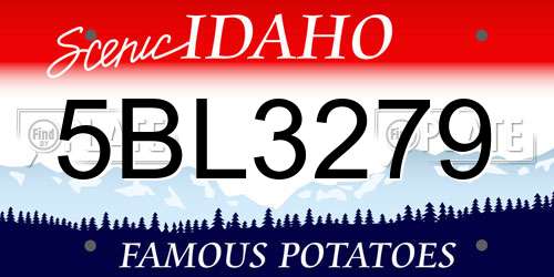 5BL3279 Idaho License Plate
