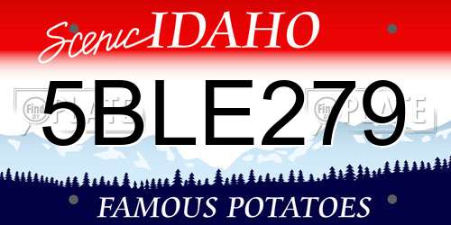 5BLE279 Idaho License Plate