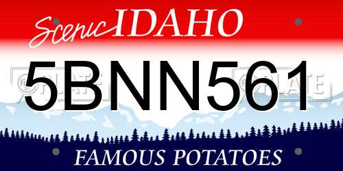 5BNN561 Idaho License Plate