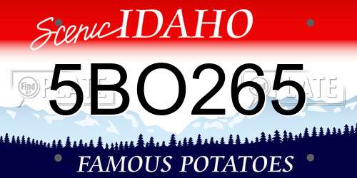 5BO265 Idaho License Plate