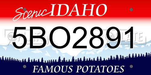 5BO2891 Idaho License Plate